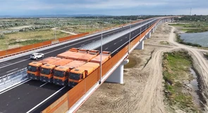 VIDEO Autostrada Buzău – Focșani: Cel mai lung pod al A7 a intrat în teste. UMB va solicita recepția săptămâna viitoare