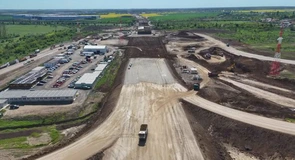 FOTO Autostrada Bucureștiului A0: 760 de muncitori mobilizați pe întregul amplasament al lotului 1 Nord. Când va fi gata