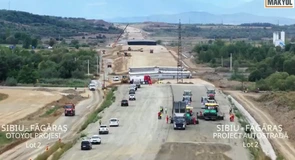 VIDEO Autostrada A13 Sibiu – Făgăraș: Turcii de la Makyol spun că au trecut de pragul de 50% pe lotul 2