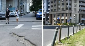VIDEO Înainte și după: Cum arată un bulevard refăcut din centrul Capitalei, fără mașini pe trotuare