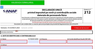 Declarația unicã se depune pânã la data de 26 mai, inclusiv