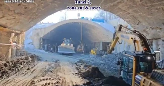 VIDEO Autostrada A1 Lugoj – Deva: Mobilizare masivă a UMB. Al doilea tunel, excavat simultan din șase puncte
