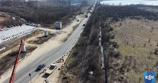 VIDEO Centura București: Imagini cu lucrările pe sectorul DN2 – A2, de la Cernica