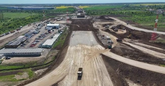FOTO Autostrada Bucureștiului A0: 760 de muncitori mobilizați pe întregul amplasament al lotului 1 Nord. Când va fi gata