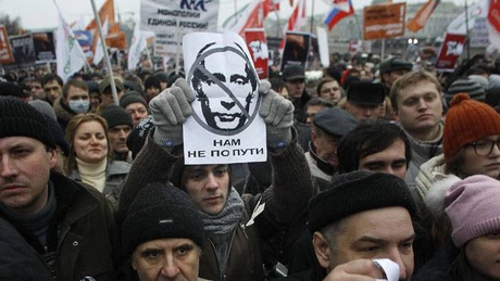 Manifestaţie anti-Putin la Moscova: Aproximativ 40 de persoane au fost reţinute
