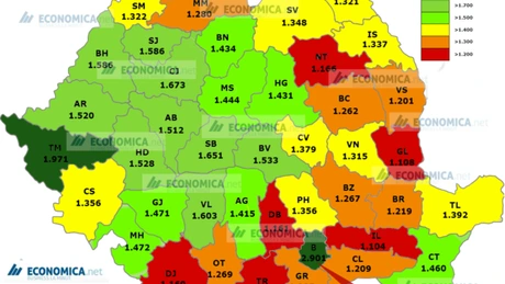 HARTA JUDEŢELOR: Care dintre români au primit cei mai mulţi bani de la bugetul de stat în 2012
