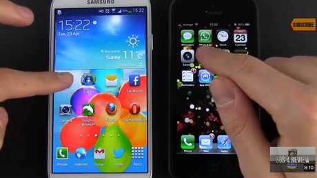 Primul speed test Galaxy S4 vs iPhone 5 VIDEO