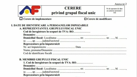 Grupul fiscal unic - procedura de înregistrare a apărut în Monitorul Oficial