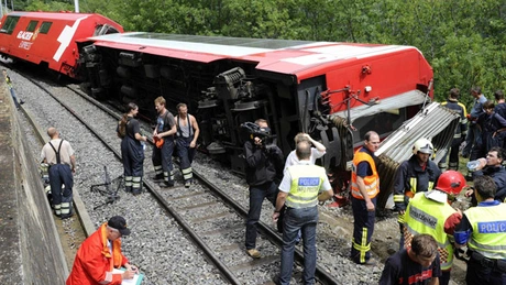 Un tren de pasageri a deraiat în Elveţia, însă nu s-au înregistrat răniţi