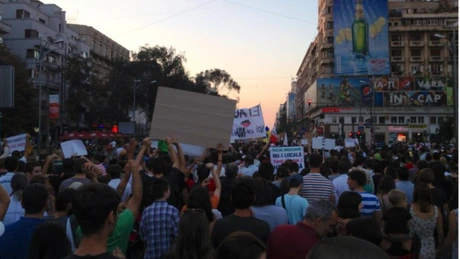 A 15-a zi de proteste în Capitală faţă de proiectul Roşia Montană