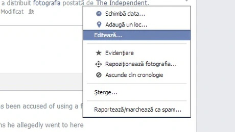 Facebook permite editarea postărilor