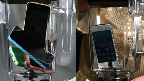Test de rezistenţă. iPhone 5S şi iPhone 5C în blender VIDEO