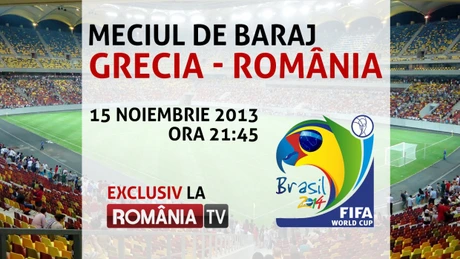 Vezi aici LIVE meciul GRECIA-ROMÂNIA