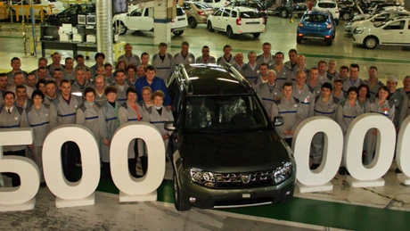 Dacia: Modelul Duster cu numărul 500.000 a ieşit de pe poarta uzinei din Mioveni