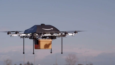 Amazon testează drone pentru livrarea produselor în 30 de minute (VIDEO)