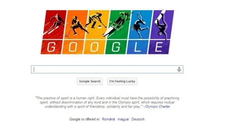 Google marchează debutul Jocurilor Olimpice de la Soci printr-un logo special