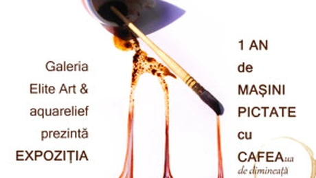 Un an de maşini pictate cu cafea, în expoziţie la Elite Art Gallery