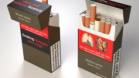 Marea Britanie a adoptat ambalajul neutru pentru pachetele de ţigări