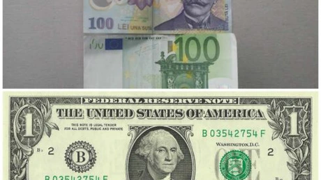 Dolarul scade cu 2 bani. A cincea şedinţă consecutivă cu euro la 4,53 lei - curs BNR
