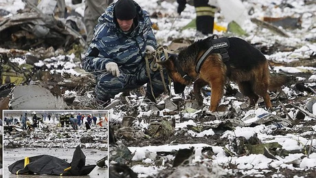 Rusia: Cutiile negre ale avionului prăbuşit la Rostov-pe-Don sunt grav avariate