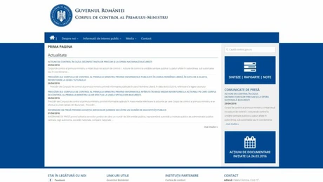 Corpul de Control al Prim-Ministrului are pagină de Internet