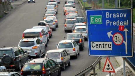 Valori de trafic în creştere pe DN1 Braşov - Bucureşti, sensul către Capitală