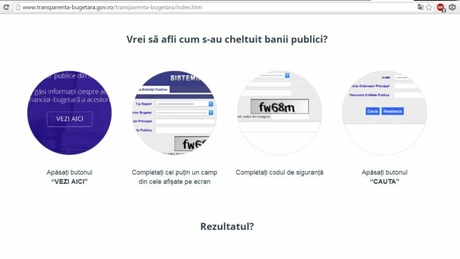 MFP a actualizat, la şase luni, informaţiile cuprinse în platforma www.transparenta-bugetara.gov.ro