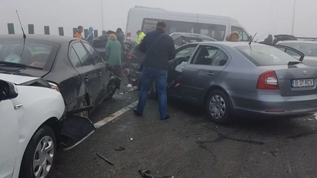 UPDATE Accident în lanţ pe Autostrada Soarelui: 4 morţi şi zeci de răniţi, cel puţin 20 de autovehicule implicate