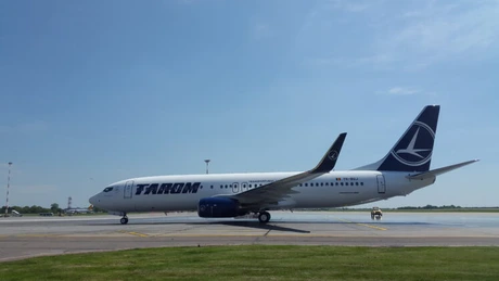 A doua aeronavă Boeing 737-800 din flota TAROM, botezată Marea Unire, aterizează miercuri pe Aeroportul Băneasa