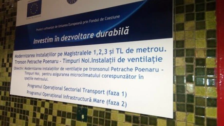 Metrorex a modernizat ventilaţia în cele mai vechi staţii de metrou, de la Semănătoarea la Timpuri Noi  FOTO