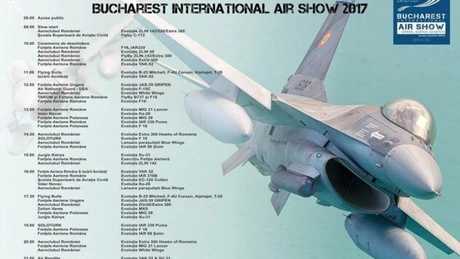 Peste 100 de aeronave civile şi militare şi peste 200 de piloţi şi paraşutişti, la a noua ediţie a Bucharest International Air Show