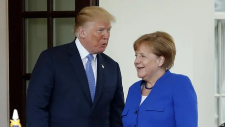 Trump a primit-o la Casa Albă pe Angela Merkel, pe care a numit-o ”femeie extraordinară”