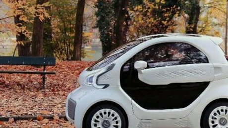 Maşină electrică scoasă la imprimantă 3D în doar 3 zile va fi lansată pe piaţă anul viitor. Vezi cât va costa FOTO VIDEO