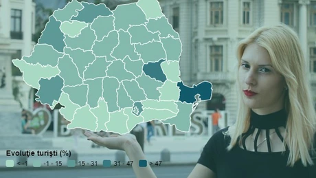Harta judeţelor care atrag cei mai mulţi turişti. Unde s-au înregistrat cele mai mari creşteri
