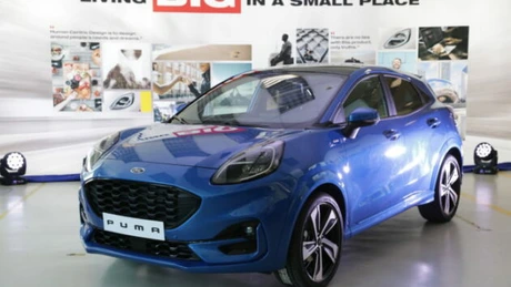 Ford a prezentat noul Puma. Maşina va fi fabricată 100% la Craiova şi va avea o variantă hibrid - FOTO