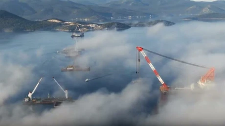 Mega-podul făcut de chinezi în Croaţia a ieşit de sub apă. Ei au vrut să construiască şi Podul de la Brăila VIDEO