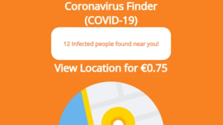Troianul bancar Ginp îţi cere bani ca să vezi persoanele infectate cu COVID-19 din apropiere