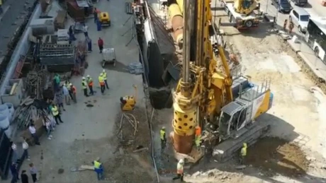 Firea: Au început lucrările de foraj la coloanele pasajului Doamna Ghica - VIDEO