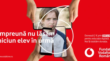 Vodafone lansează o campanie de strângere de fonduri pentru a sprijini accesul elevilor la educaţia online