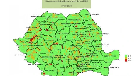 În ce localități nu se deschid școlile. Ce zone din fiecare judeţ sunt în zona roşie şi galbenă - HARTA şi LISTA