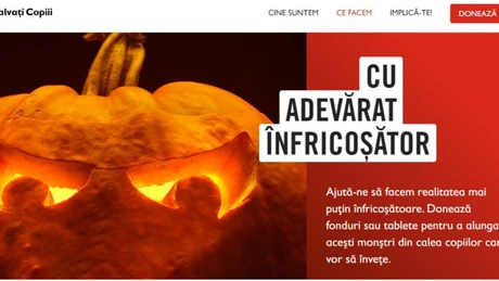 De Halloween, Salvaţi Copiii sperie România cu cifre despre educaţie, nu cu monştri