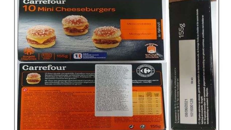 Carrefour sistează comercializarea unui lot de Mini Cheesburgeri, din cauza excesului de oxid de etilenă pe care-l conțin