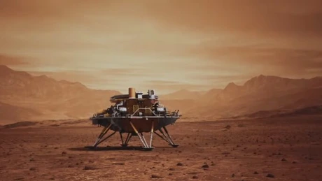 China a reușit să pună pe suprafața planetei Marte un mic robot teleghidat