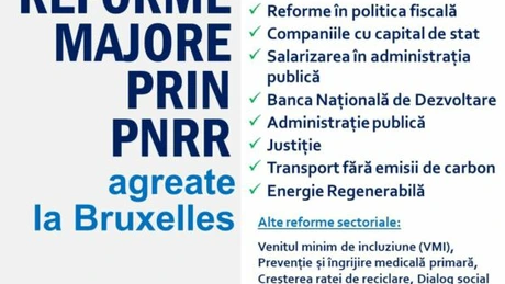 România și Comisia Europeană au convenit la includerea a nouă reforme majore în PNRR