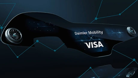 Maşina devine dispozitiv de plată. Din 2022, tehnologia Visa permite clienților Mercedes-Benz să plătească prin unitatea principală a maşinii