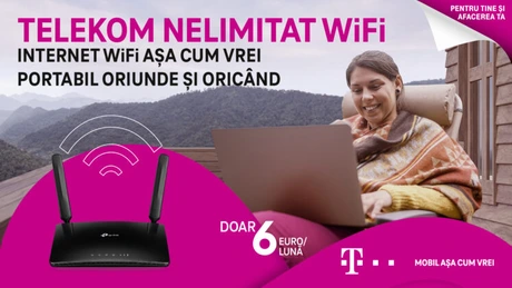 Telekom Mobile lansează o nouă ofertă de internet mobil portabil Nelimitat WiFi