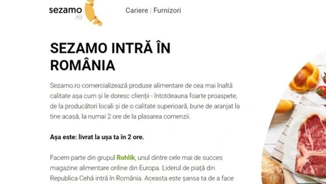 Cel mai mare supermarket online din Cehia se lansează anul viitor în România sub brandul Sezamo