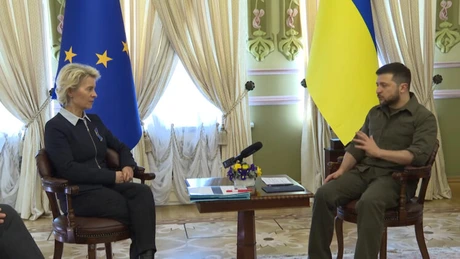 Ursula von der Leyen i-a promis lui Zelenski că va fi accelerată examinarea solicitării candidaturii Ucrainei la UE