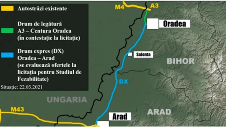 Drum Expres Arad - Oradea: CNAIR solicită emiterea acordului de mediu