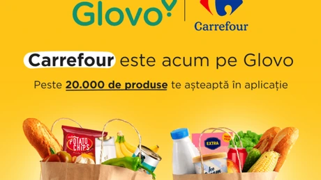 Glovo va livra din hypermarketurile Carrefour în 14 orașe